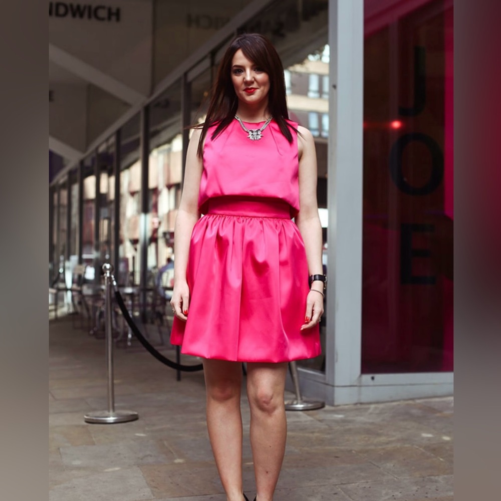 Vibrant Pink Sleeveless Dress